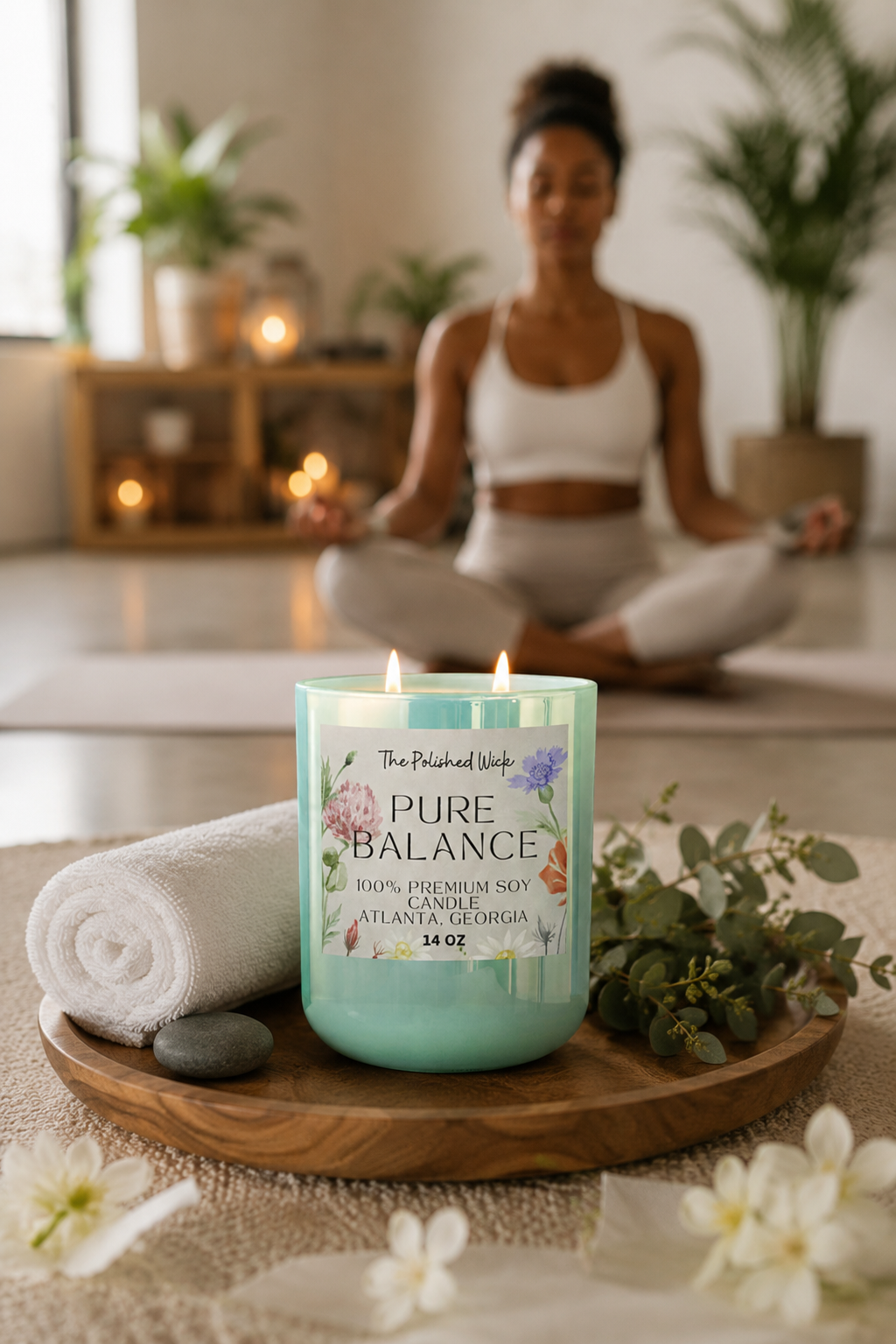 Spa on the go, meditation and pure balance candle