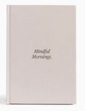 Book titled 'Mindful Mornings' on a white background