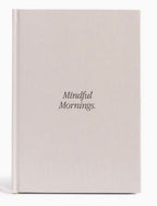 Book titled 'Mindful Mornings' on a white background