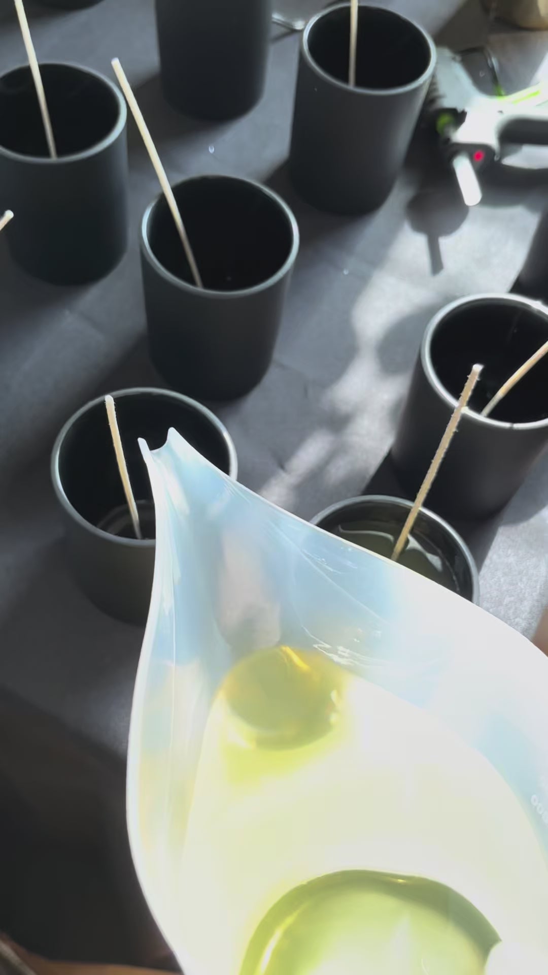 Woman making candles 